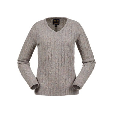 WOMENS CABLE V NECK KNIT